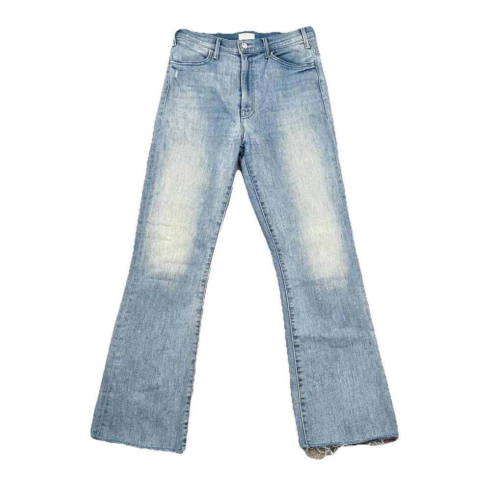 Mother Jeans Womens 29 (Fits 26x25.5) Blue The Hustler Ankle Fray Knock on Wood
